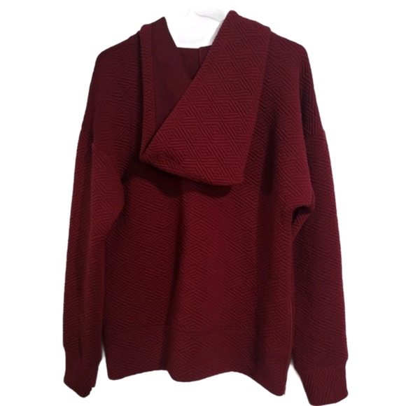 Ideology Red Wine Comfortable Hoodie - Picture 10 of 10